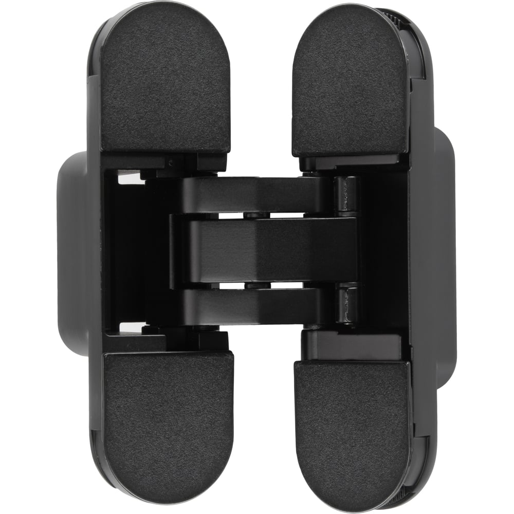 Изображение товара Петля дверная Puerto скрытой установки 110х30мм, соосная, универсальная, с 3D-регулировкой, черный матовый B2B CDH-3D 110x30 MBL (2шт)