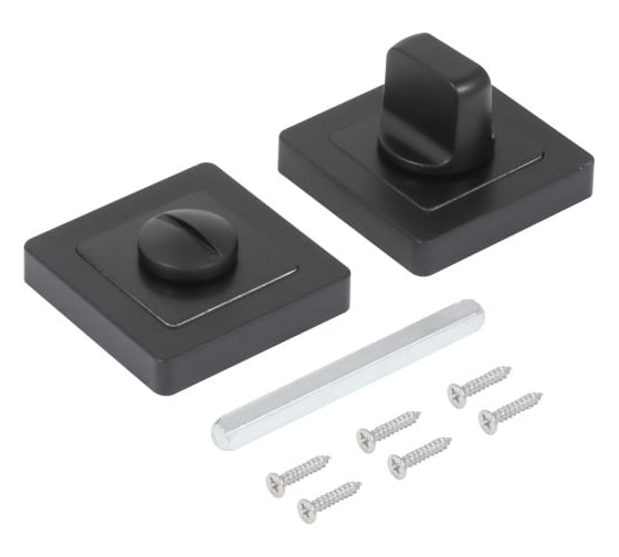 Изображение товара Сантехническая завертка к ручкам Стандарт P-BK-S1 BL матовый черный 17134