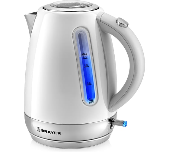 Изображение товара Чайник электрический BRAYER 6110BR 2200Вт.1,7 л, сталь окраш, автоотключ BR6110