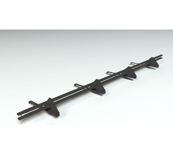 Изображение товара Комплект трубчатого снегозадержания Roofsystems Prestige Zn, для натуральной черепицы, 3 метра, антрацит, RAL 7016 120173