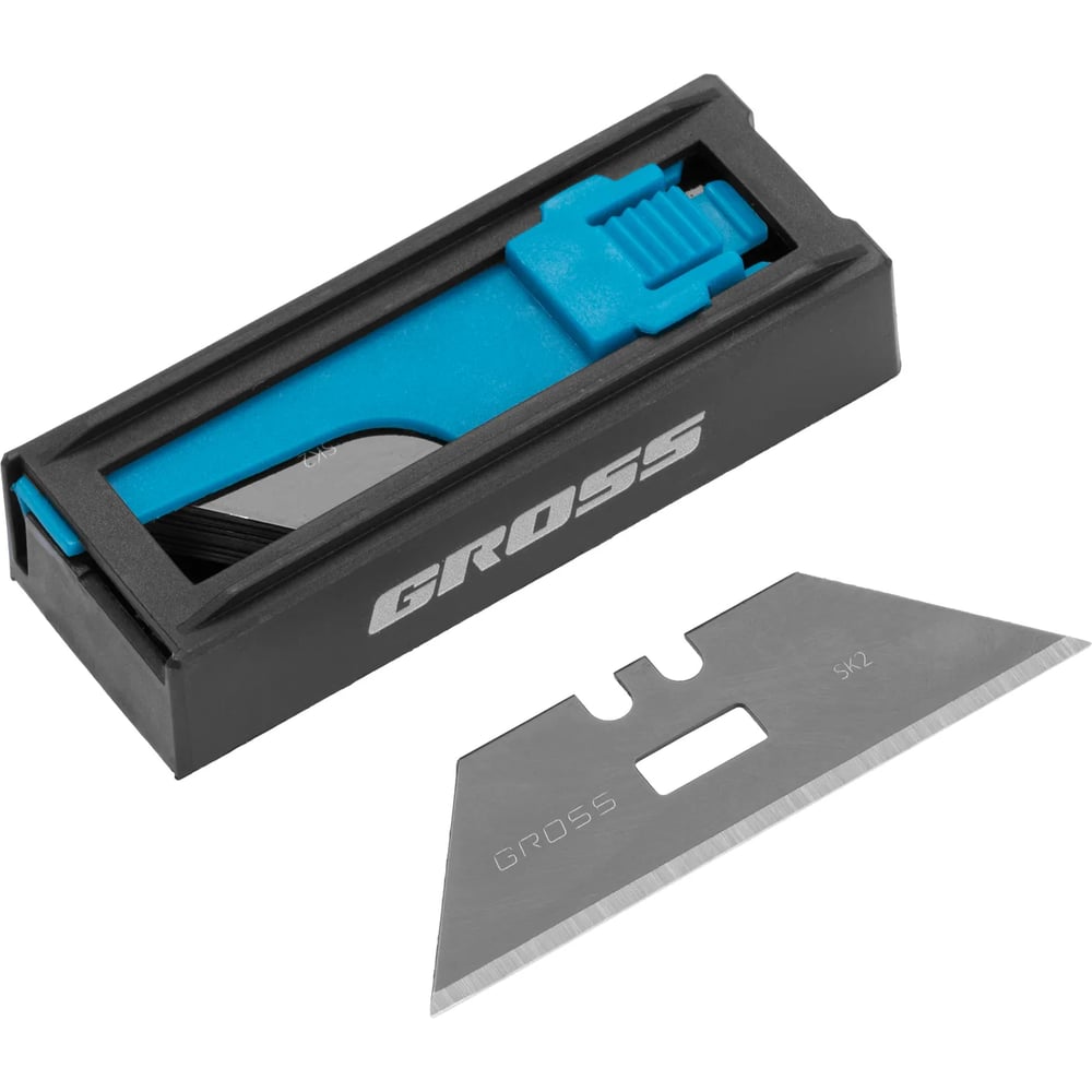 Изображение товара Лезвия GROSS 19 мм SK2 Black трапециевидные 10 шт для инструментов