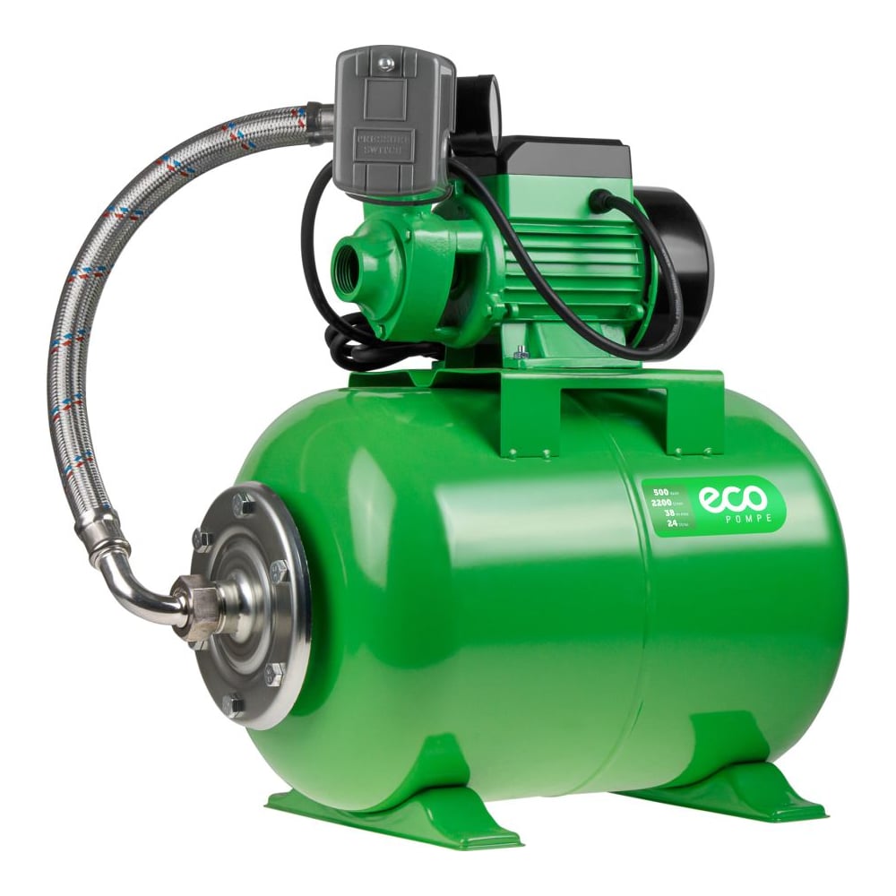 Изображение товара Автоматическая станция водоснабжения ECO GFW-524 для дома с высоким давлением и мощностью 500 Вт