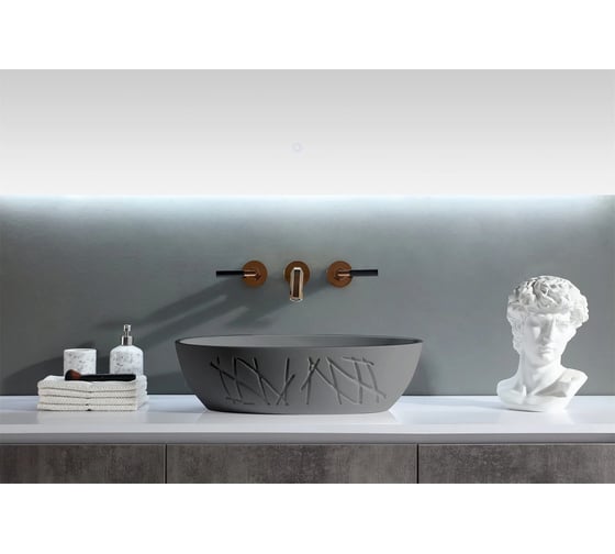 Изображение товара Накладная раковина из литьевого мрамора GALAGUTTI 550x350x150 AX-A86C