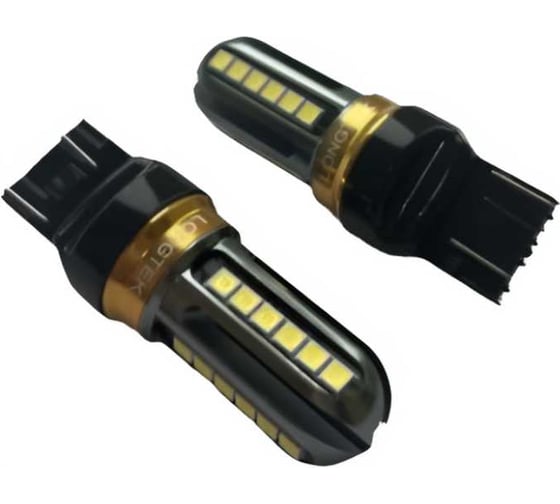 Изображение товара Автолампа светодиодная LONGTEK W21/5W(7443) 12-24V W3x16q  (БЕЛЫЙ,3030/24), комплект 2 шт 7443-0225W