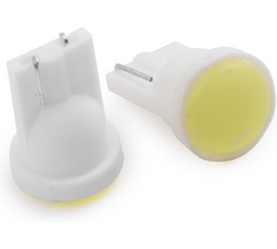 Изображение товара Автолампа светодиодная LONGTEK W5W(T10) 9-32V W2,1x9,5d COB White (БЕЛЫЙ,COB/6), комплект 10 шт T10-2073W
