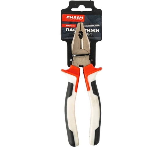 Изображение товара Пассатижи СИЛАЧ 200 мм ПРОФИ комбинированные ручки (3/60) 027240