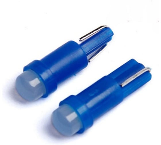 Изображение товара Автолампа светодиодная LONGTEK W1,2W(T5) 12V 0,2W W2x4,6d Blue (СИНИЙ,LED/1, ПОЛЯРНОСТЬ), комплект 10 шт T5-0001B