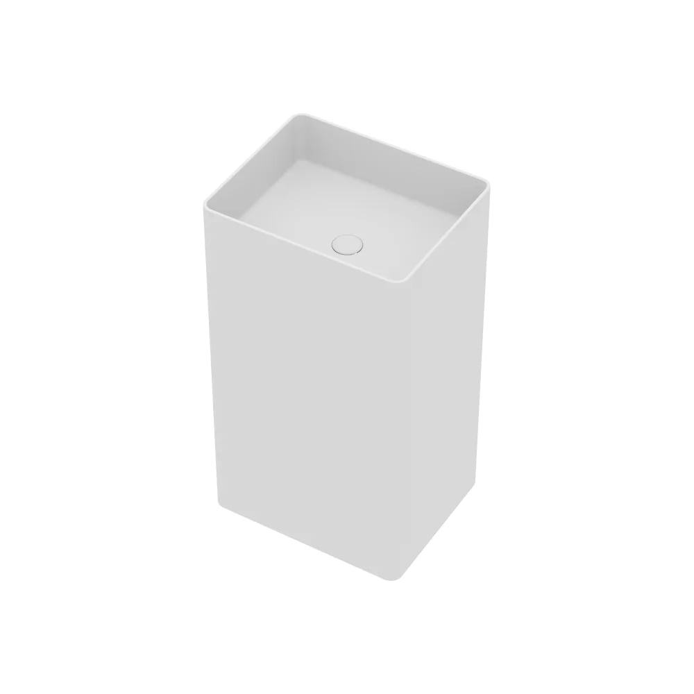 Напольная раковина из мрамора 550*400*900 CORAL-FB16-B-MW-550-Белый-матовый Galagutti