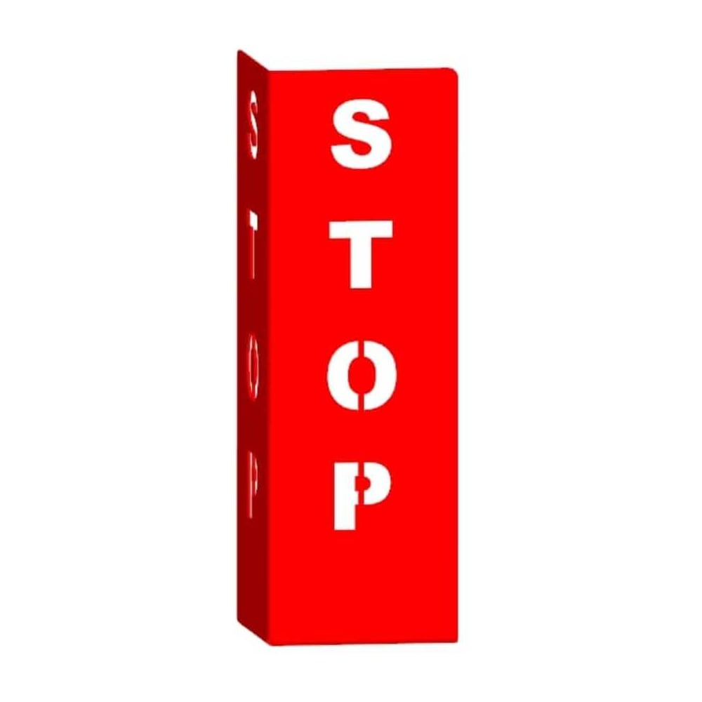 Изображение товара Защита угла из листа Parallax STOP тип 2 красный 613RD200600S-ZCH