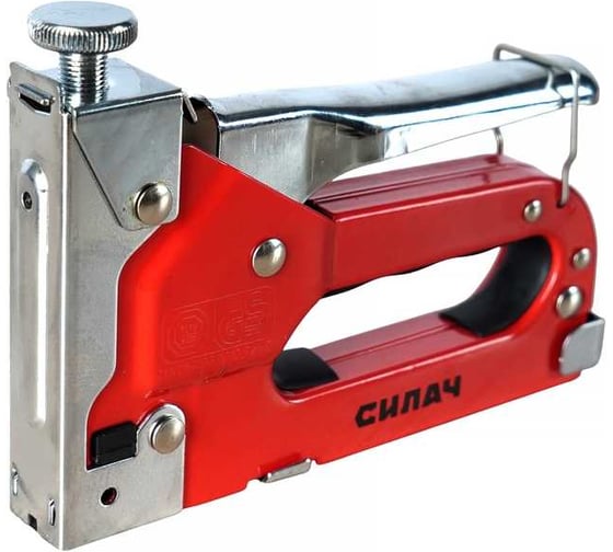 Изображение товара Степлер мебельный СИЛАЧ металл, скобы 4-14мм, ТИП 53A, регулируемый, ПРОФИ (11/24) 026998