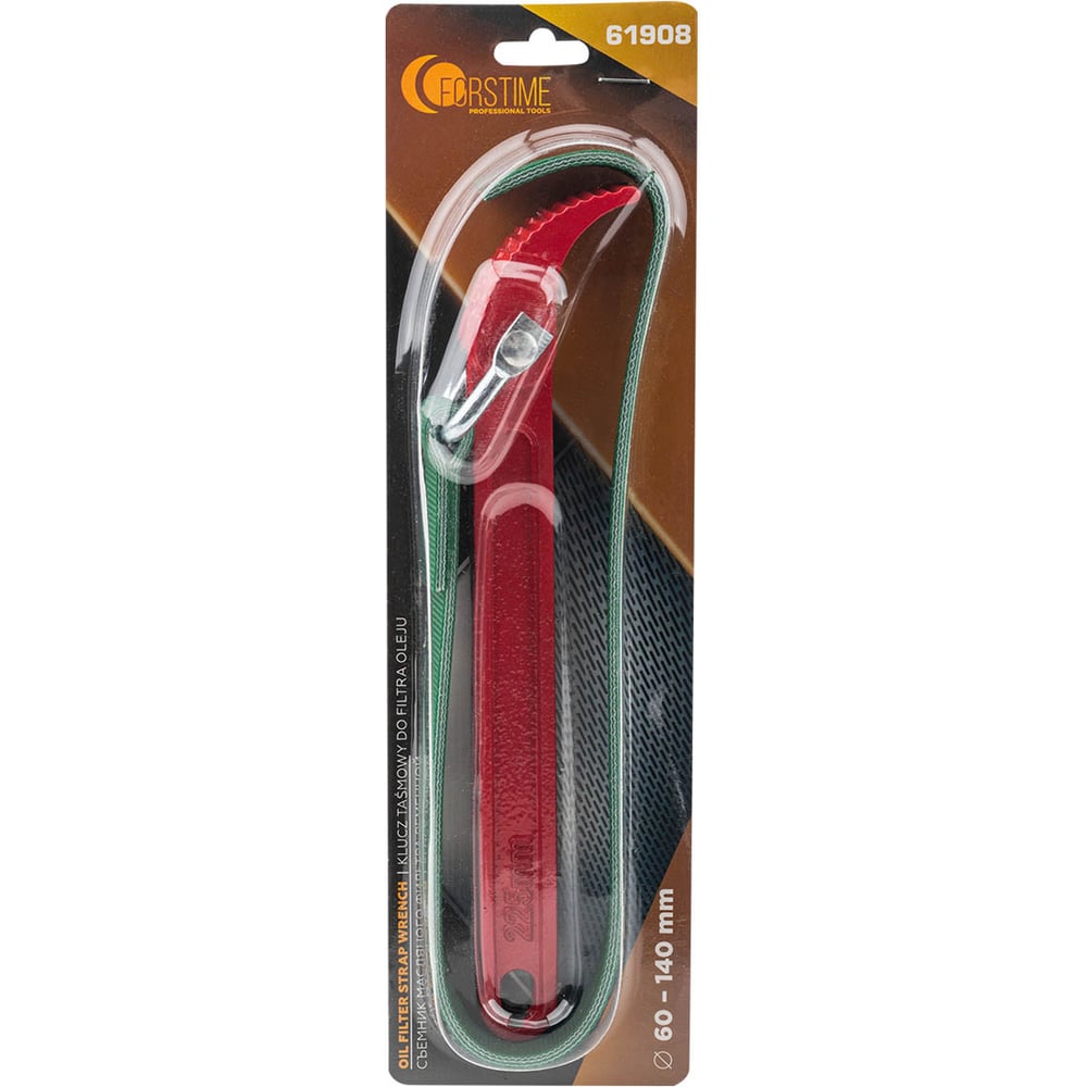 Изображение товара Ключ ременной для снятия масляного фильтра FORSTIME ремень 490х20мм, для фильтров 60-140мм FT-61908(63289)