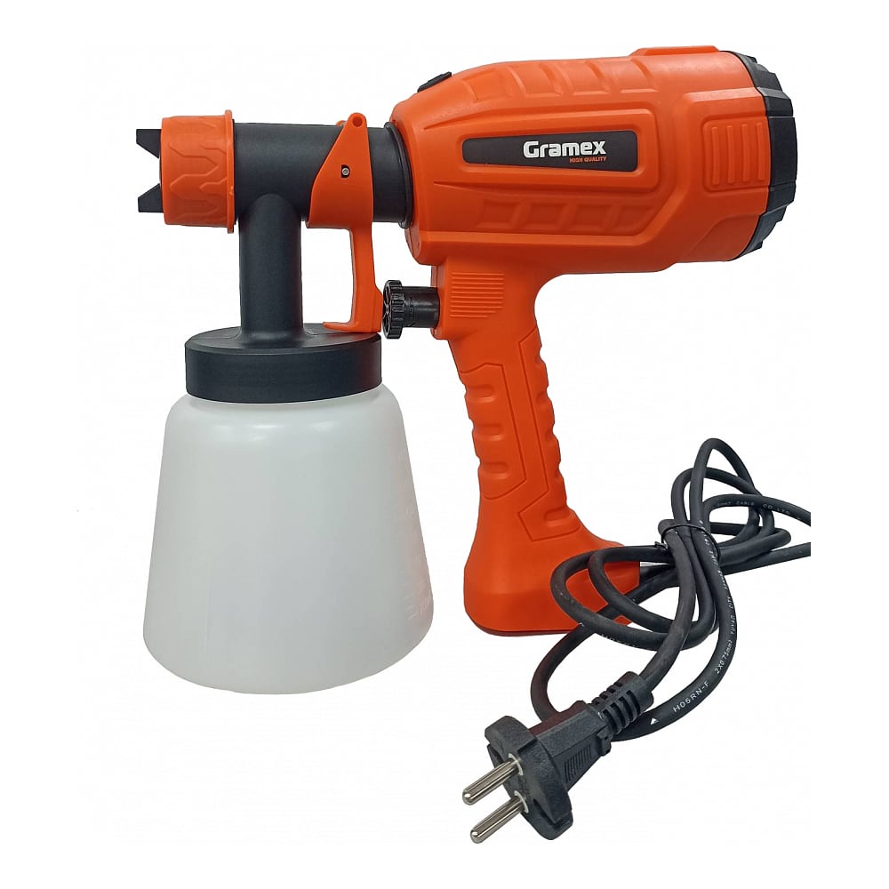 Изображение товара Электрический краскопульт GRAMEX SGH-450 800мл/мин 450Вт бытовой безвоздушный