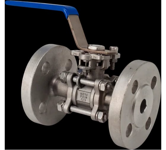 Изображение товара Кран шаровый фланцевый под привод NEWKEY нержавеющий (3PC), AISI316 DN25 (1),(CF8M), PN40 NK-BFph25/6