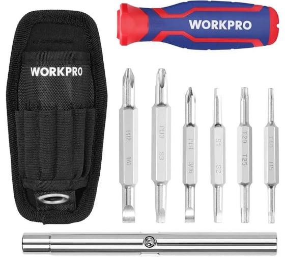 Изображение товара Отвертка-битодержатель WORKPRO 15-в-1 PRO WP221306
