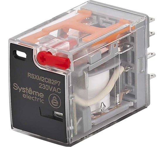 Изображение товара Реле Systeme Electric SystemeSig, 10 A, 2CO, 230 VAC, тест кнопка, LED RSXM2CB2P7