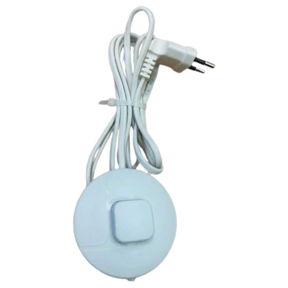 Изображение товара Шнур сетевой с ножным выключателем и угловой вилкой СПб УПП-5 ШВВП 2х0.5-25-2 м, белый 99928116 Изображение товара Шнур сетевой с ножным выключателем и угловой вилкой СПб УПП-5 ШВВП 2х0.5-25-2 м, белый 99928116