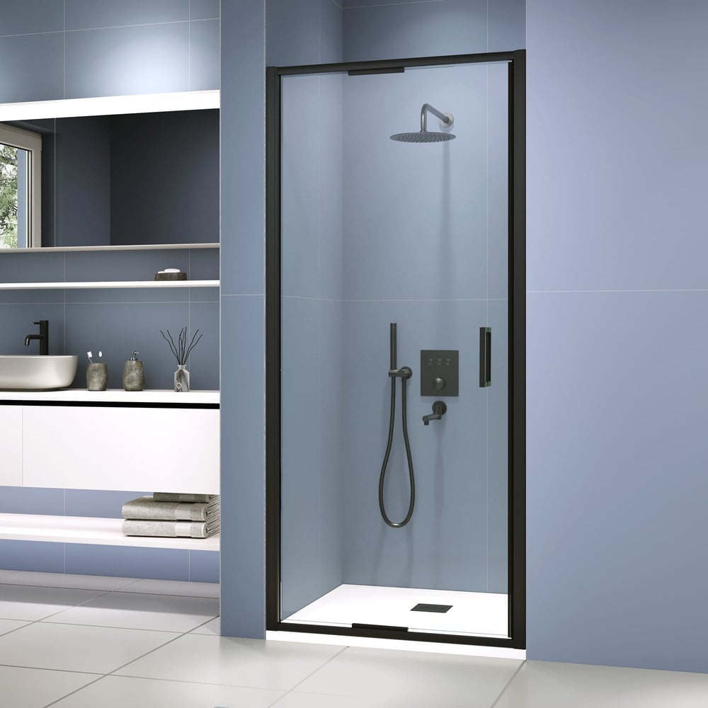 Изображение товара Душевая дверь RGW 90x200 SV-05-2-B черная тонированное стекло 8 мм