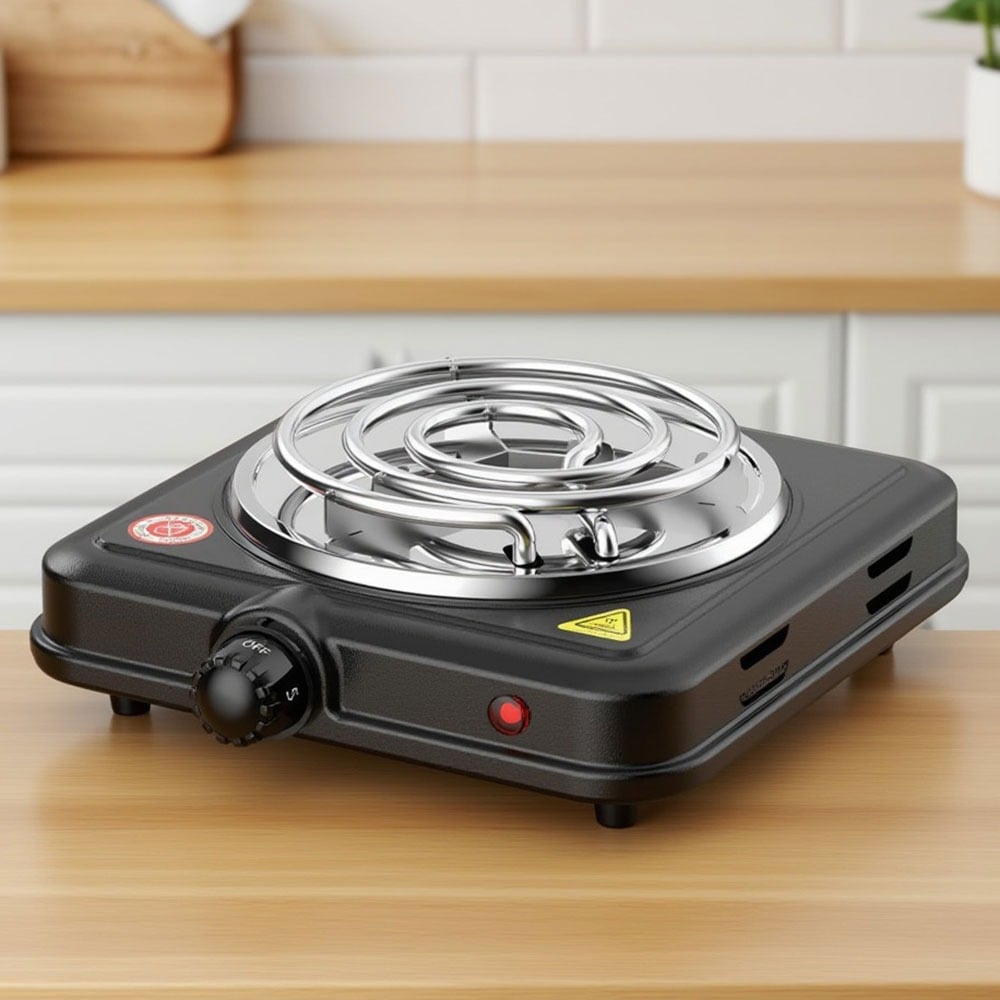 Изображение товара Плитка электро HAPPY PANDA HP-02BK 1000Вт 1 конфорка спираль черный