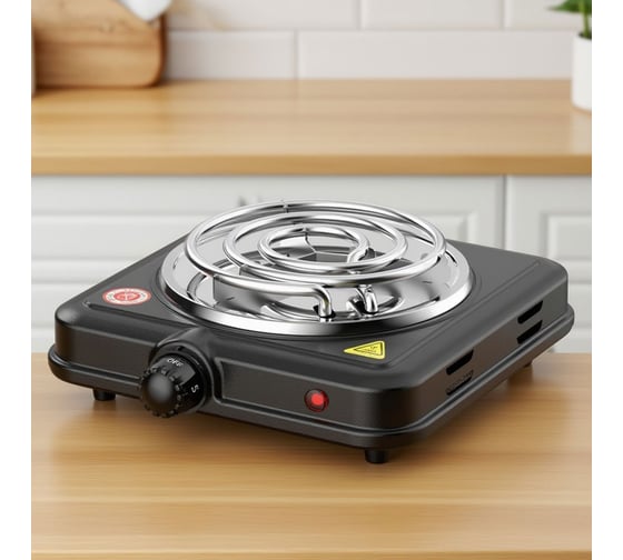 Изображение товара Плитка электро HAPPY PANDA HP-02BK 1000Вт, 132мм, 1 конфорка/спираль черный УТ000000774