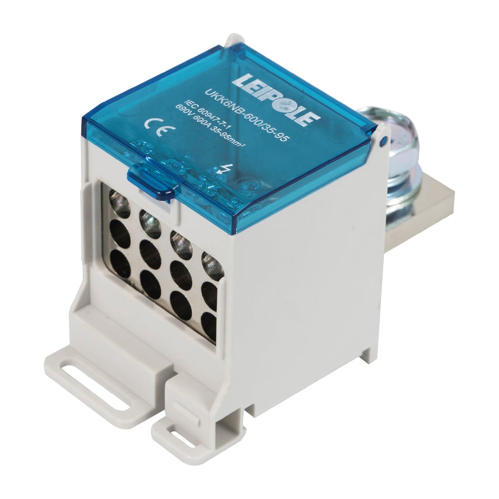 Изображение товара Распределительный блок Leipole UKK6NB-600/35-95/12x16 на DIN-рейку 600А