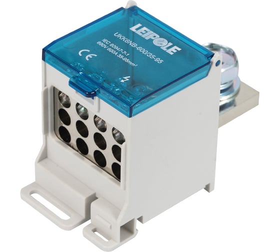 Изображение товара Распределительный блок (коробка) Leipole 600А 690В на DIN-рейку UKK6NB-600/35-95/12x16 5012.120