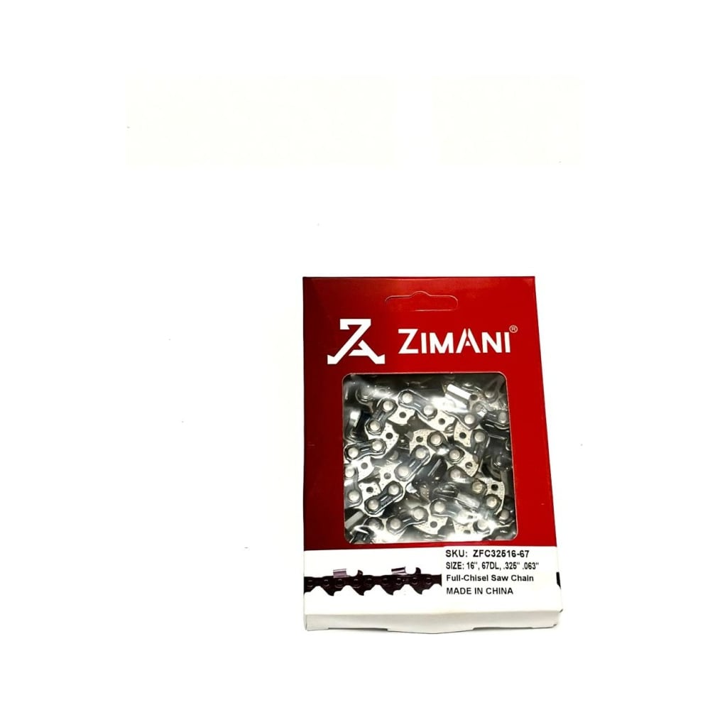 Изображение товара Цепь ZimAni 16 дюймов 67 звеньев для техники надежная и прочная