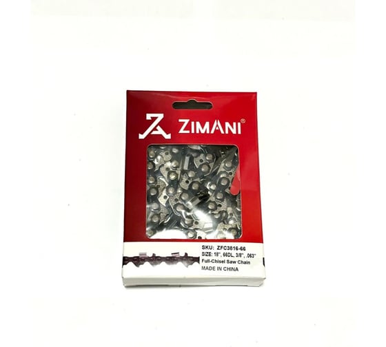 Изображение товара Цепь ZimAni 18''; 3/8 ; 1.6; 66 звеньев ZFC3816-66