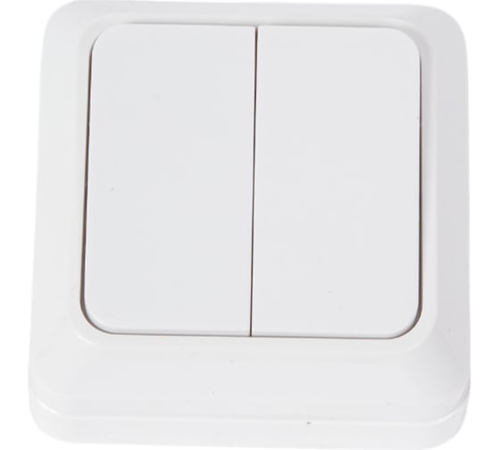 Изображение товара 2-клавишный выключатель TANGO белый открытой проводки 10А, 250В 1007252
