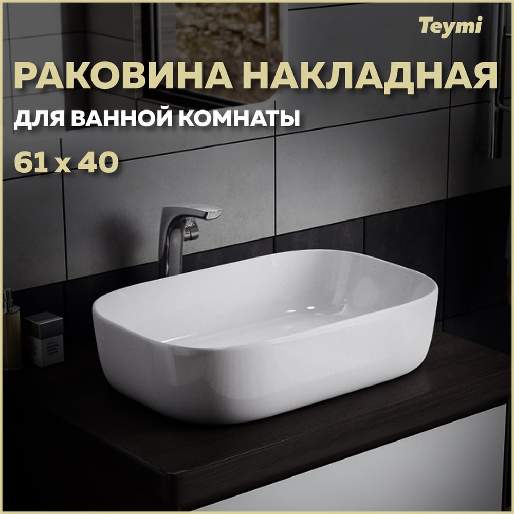фото Накладная раковина teymi