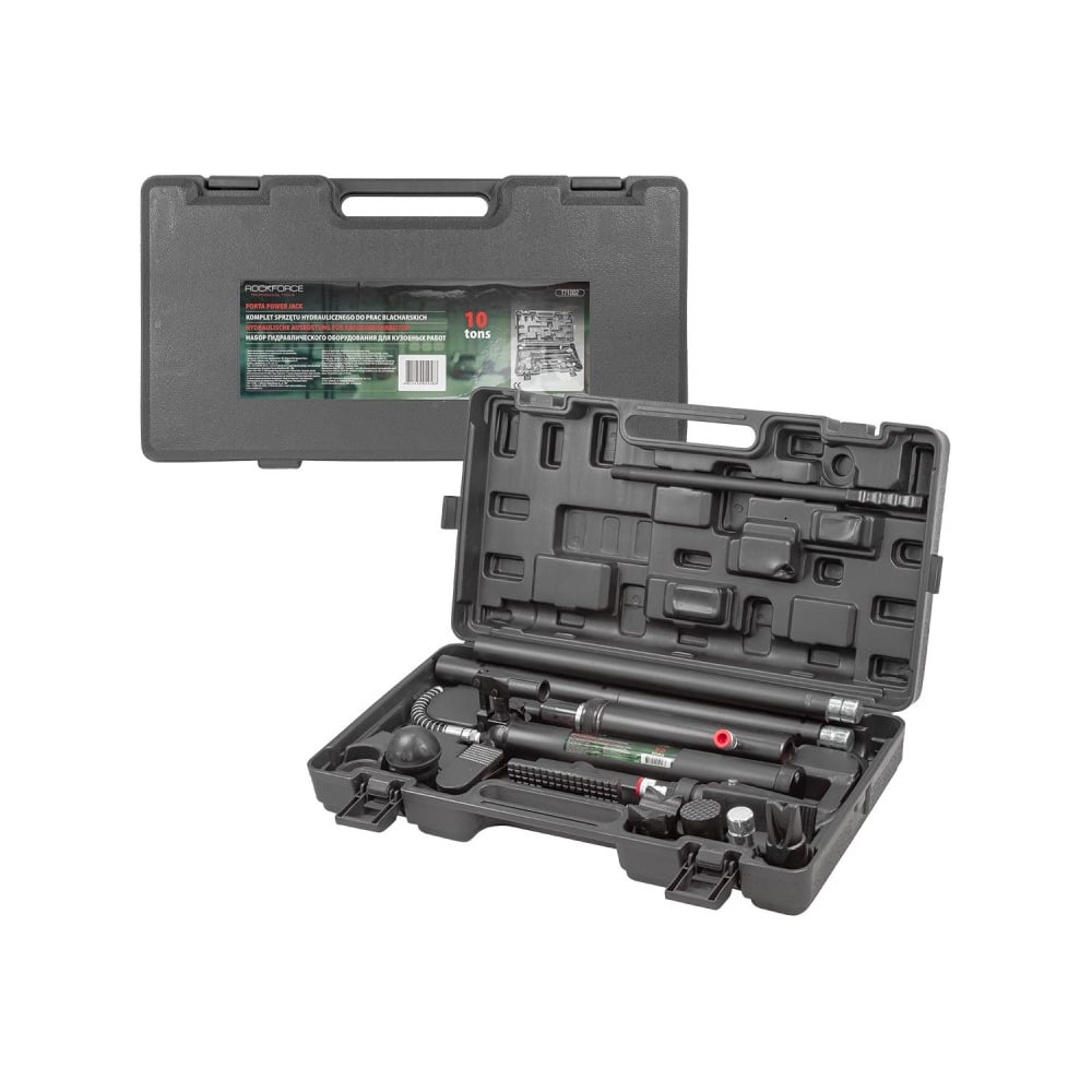 Изображение товара Профессиональный гидравлический набор ROCKFORCE 10 т в кейсе RF-T71002