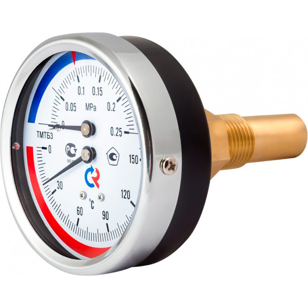 Изображение товара Термоманометр РОСМА ТМТБ-31Т.2 осевое 0-0.6 Ма до 120°C G1/2