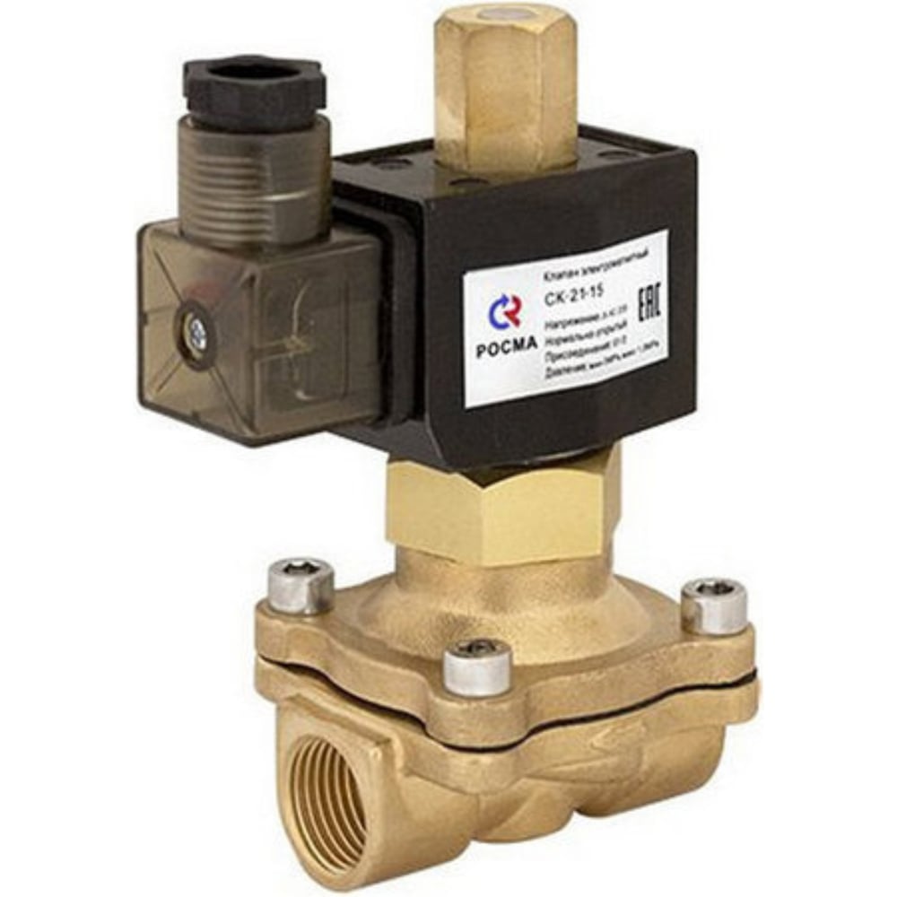 Изображение товара Электромагнитный клапан РОСМА СК-22 латунный 24В резьбовой NBR IP65