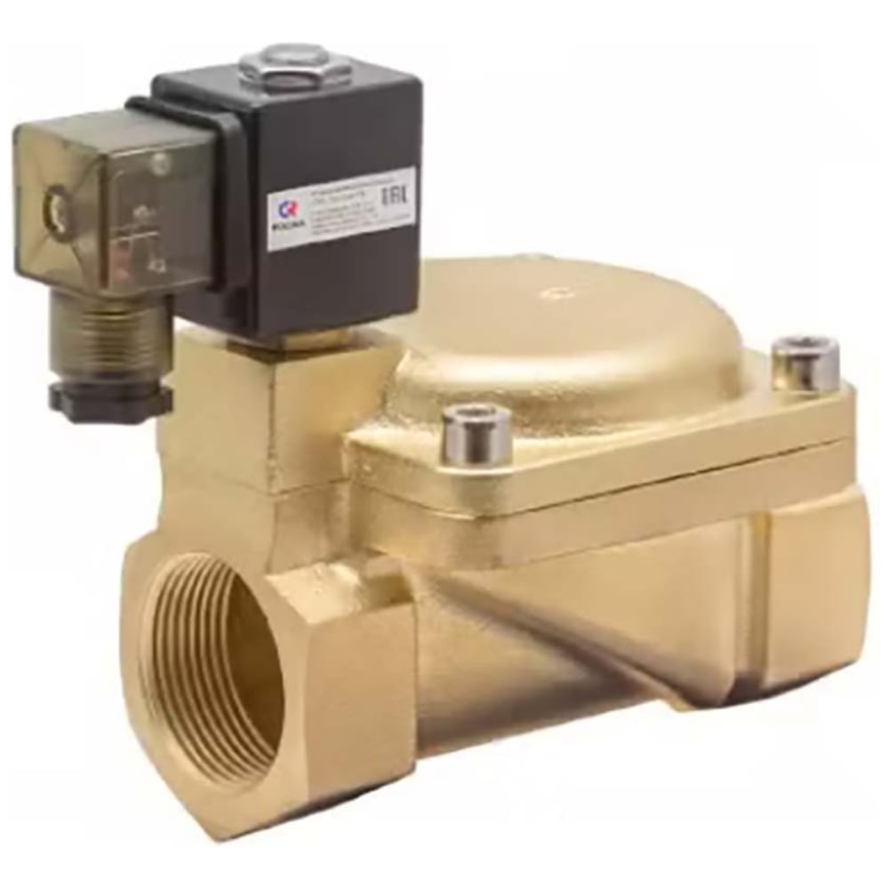 Изображение товара Клапан электромагнитный РОСМА СК-12 непрямого действия, НЗ, 24В, латунный, мембрана NBR D130-03580