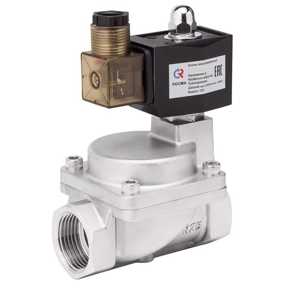 Изображение товара Клапан электромагнитный нержавеющий для воды газа масла 24 В G1 1/4 Ду32 Ру16