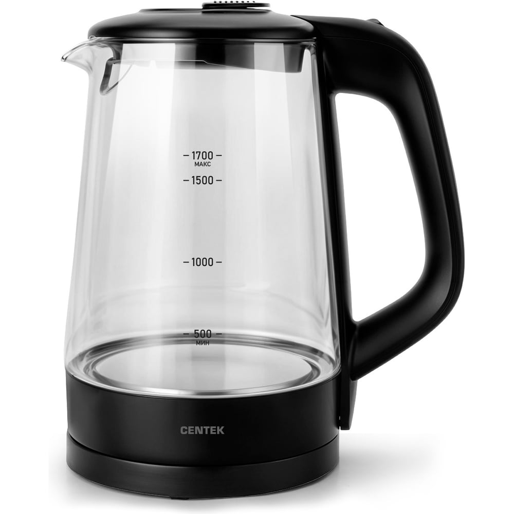 Изображение товара Чайник Centek стекло 1.7л 2200Вт фильтр от накипи двойной контроллер