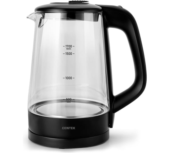 Изображение товара Чайник Centek стекло 1.7л, 2200Вт, Фильтр от накипи, двойной контроллер, защита от перегрева CT-0004