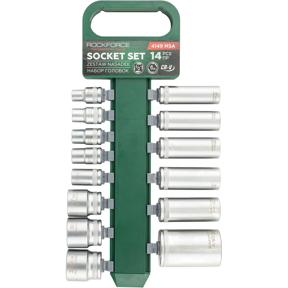 Изображение товара Набор головок Rockforce 14 предметов RF-4149 для профессионалов и любителей