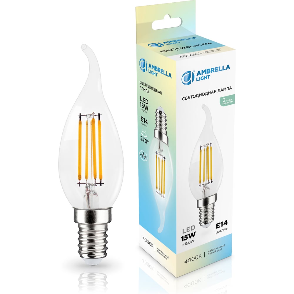 Изображение товара LED лампа Ambrella CF35 15W E14 4000K для общего освещения