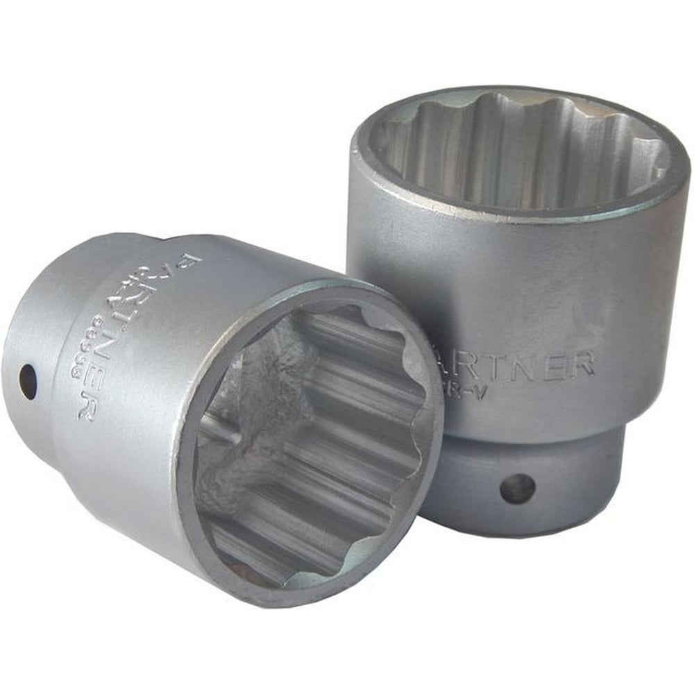 Изображение товара Головка Partner 22мм 3/4 торцевая CrV для крепежа из хром-ванадиевой стали