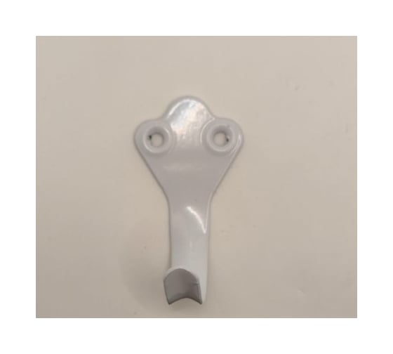 Изображение товара Крючок настенный Крепстор №2 двойной, полимерный белый, Пакет 10 шт. 4665317041830