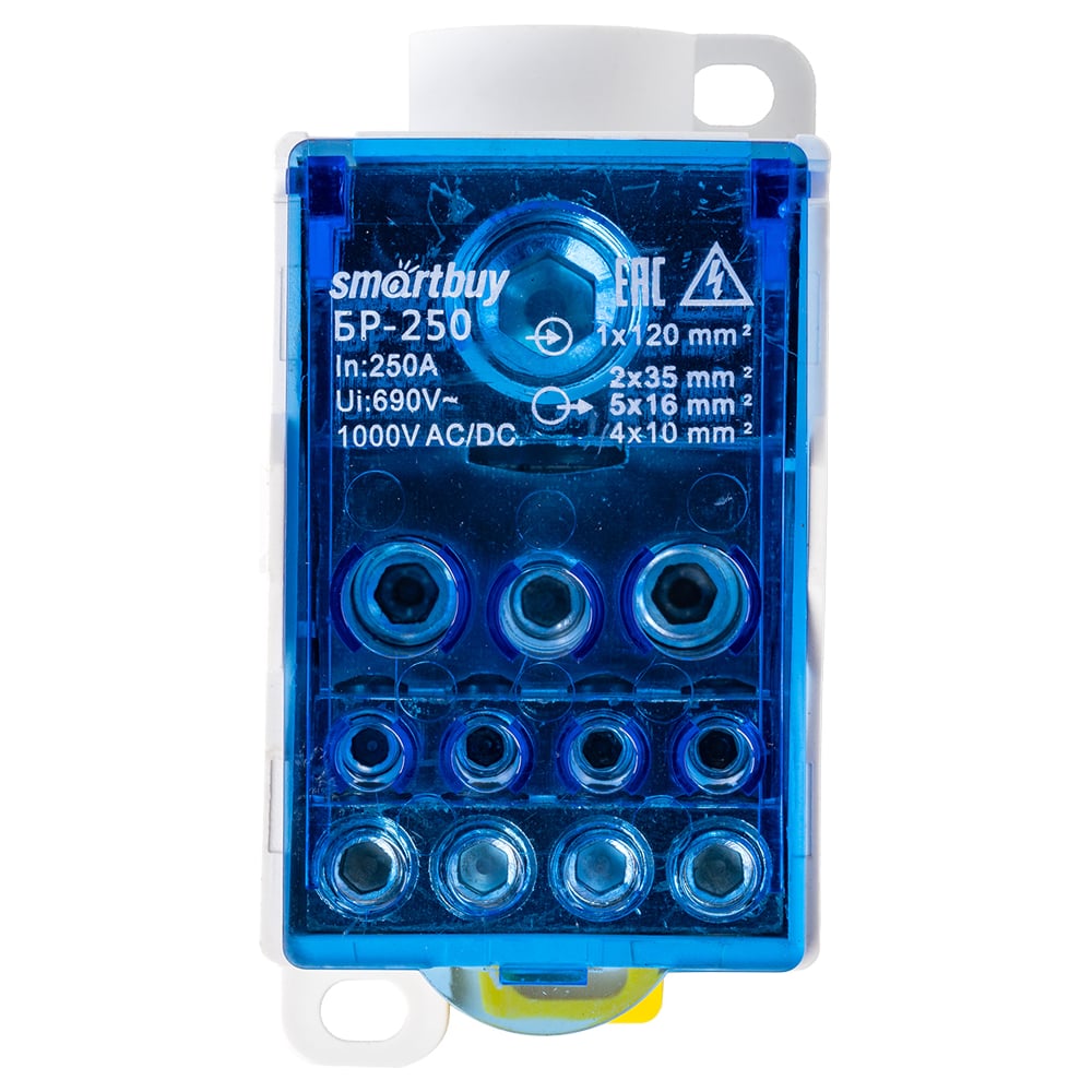 Изображение товара Блок распределительный SMARTBUY 250A на DIN-рейку SBE-bcdb-250