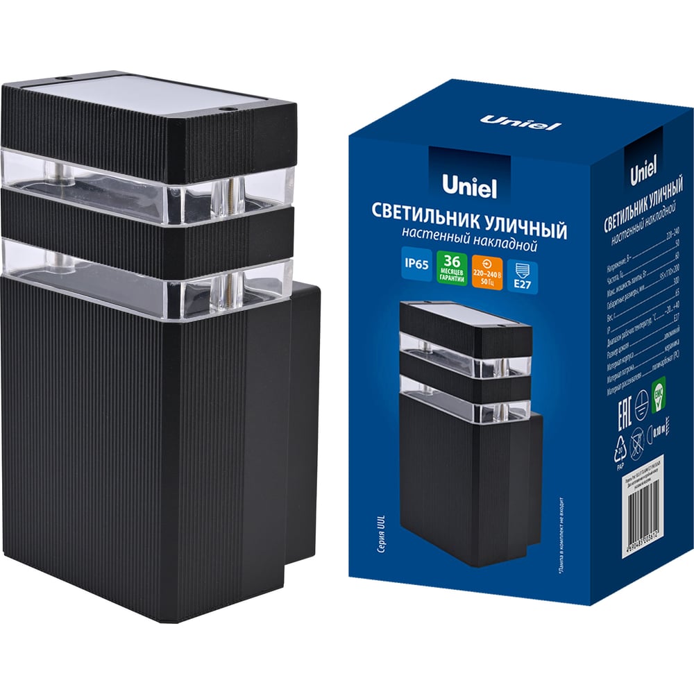 Изображение товара Светильник архитетурный Uniel UUL-S17A 60W IP65 черный для улицы
