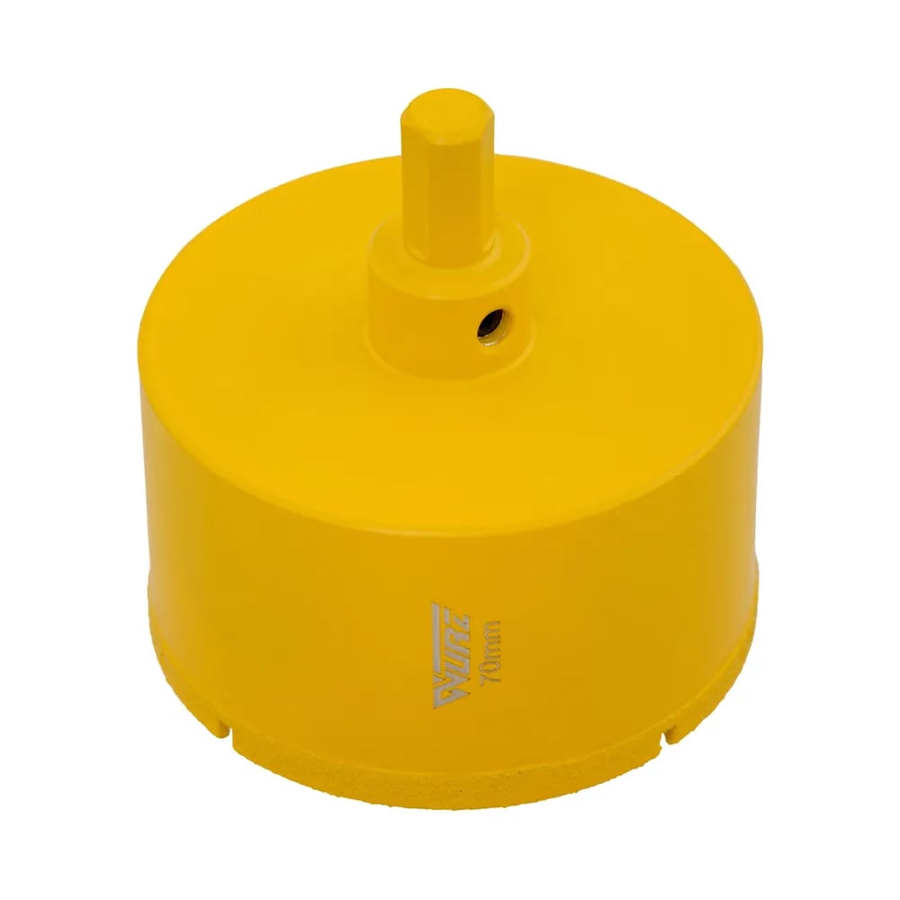 Изображение товара Алмазная коронка по керамограниту 70мм WURZ для мокрого сверления