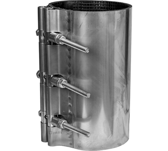 Изображение товара Хомут ремонтный RUTEMPO (муфта свёртная) из нержавеющей стали ОД(219-230) L=300 РА-100255