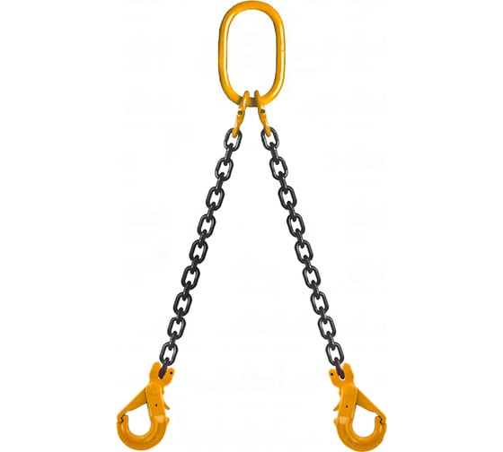 Изображение товара Строп цепной двухветвевой ПК Такелаж 2СЦ 2,12т 1,5м, самозакрывающиеся крюки 2SCV2.1271.5