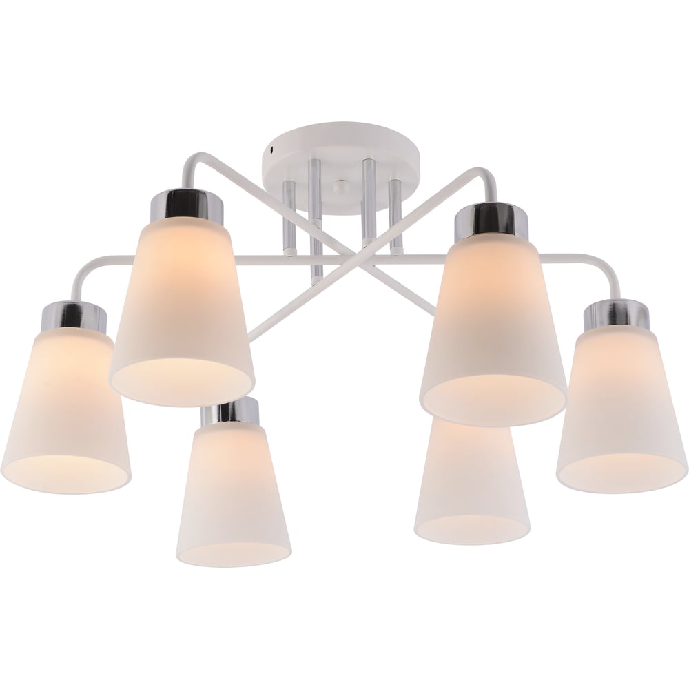 Изображение товара Люстра Rivoli Miley 9192-306 6хE27 модерн стиль с матовыми стеклянными плафонами