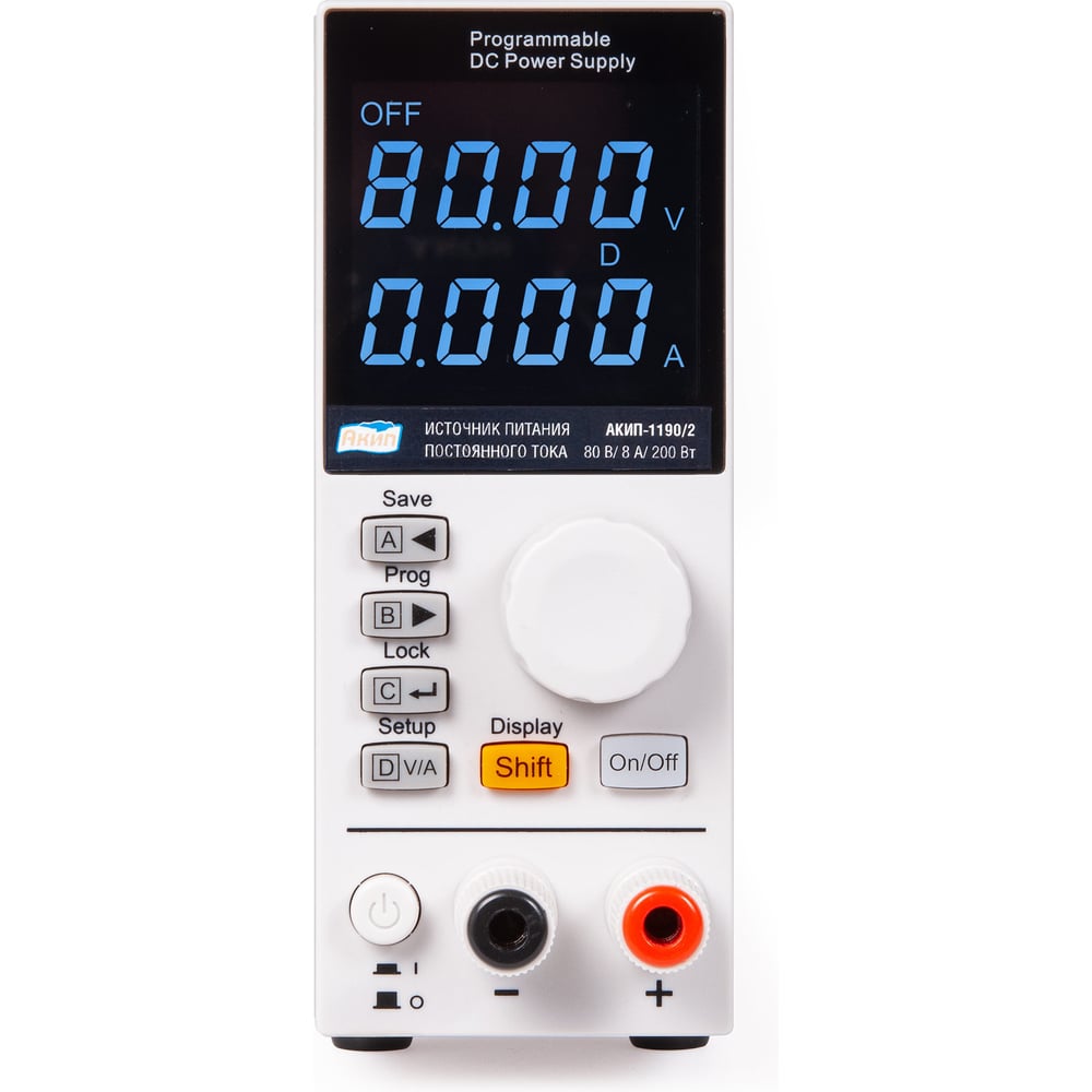 Изображение товара Источник питания АКИП-1190/1 - надежный настольный блок с защитой и мощностью 80 В