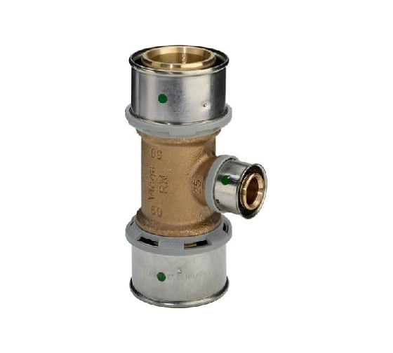 Изображение товара Тройник пресс переходной бронзовый Viega Pexfit Pro ф32-16-25 608989