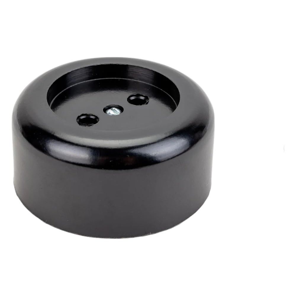 Изображение товара Розетка Ливны-Электро РА 10-007 круглая черная 1 гнездо