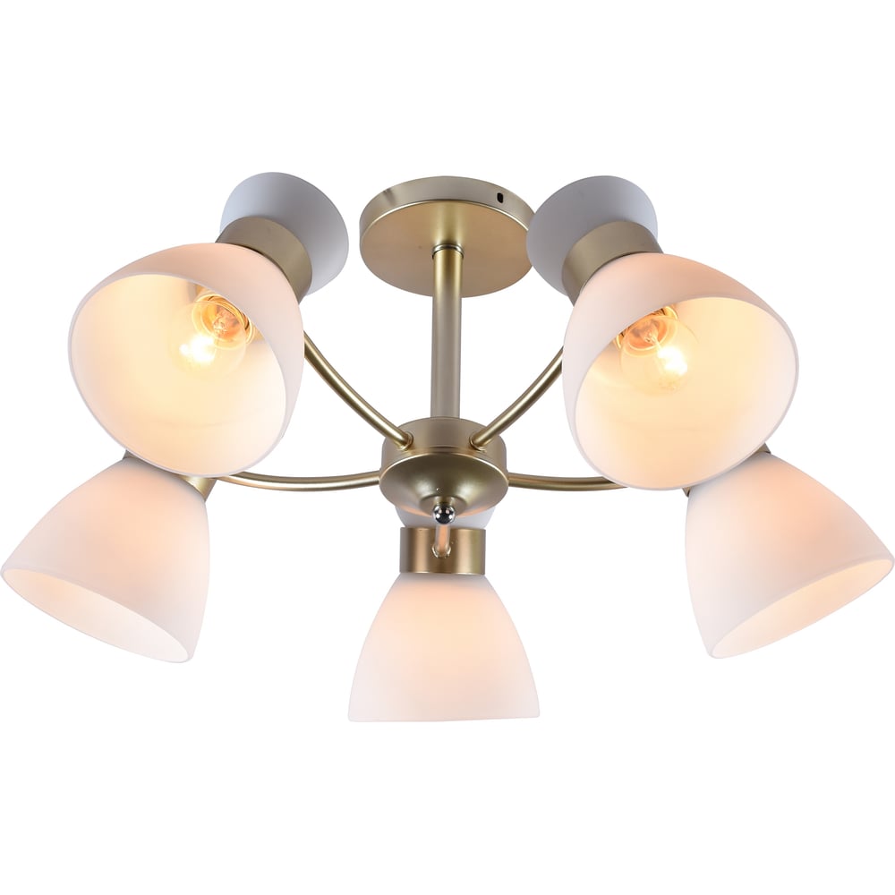 Изображение товара Люстра Rivoli Wendy 9184-305 на 5 ламп Е27 классика золото белый дизайн интерьер